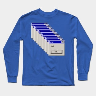 Error...Fail - Retro Old School Computer Pop-Up Long Sleeve T-Shirt